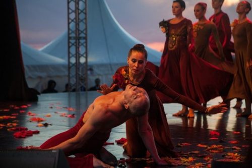 Sunset at Ballet Team's Adaptation of Shakespeare's Romeo and Juliet.