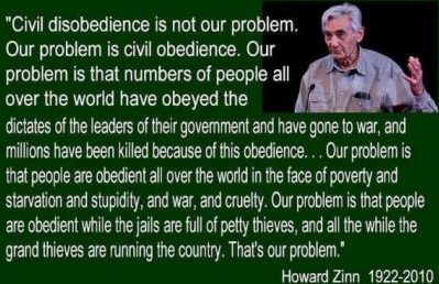 Image Of A Howard Zinn Quote.