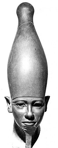 Image Of A Long Hatted/Headed Ancient Egyptian.