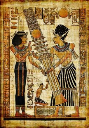 Image Of Ancient Egyptian Giants Helping Man Build.