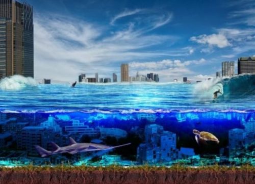 Fantasy Picture Of Underwater City.