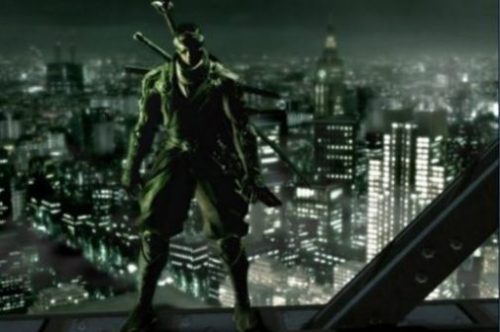 Fun Ninja Atop A Tall City Building With Others In The Background.