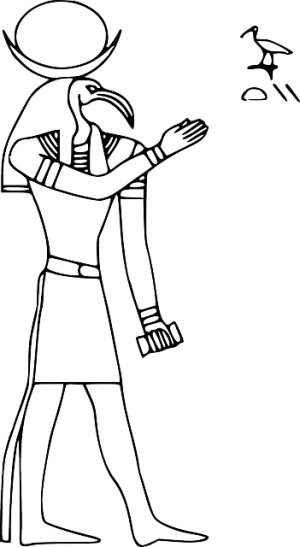 photocredit/thanks:Clker-Free-Vector-Images:pixabay Image Of Egyptian God Thoth's Symbols And Attributes.