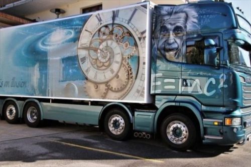 Featured Image Of Art Painted On A Semi-Trailer Truck Cab And Sides.