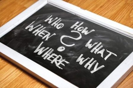 photocredit/thanks:Gerd Altmann:pixabay Image Of A Small Blackboard With Question Words How, What, Why, Where, When And Who Written On.