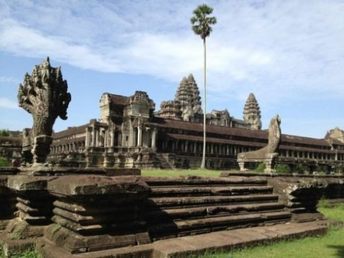 Image Of A Section Of The Yore City Of Angkor Wat.