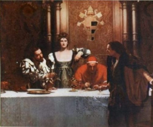Image Of A Painting Focusing On Borgia Family Members.