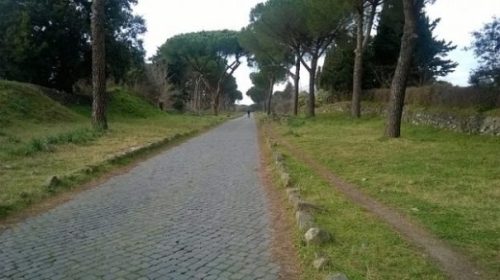 Image Of An Ancient Roman Roadway.