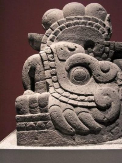Image Of An Ancient Mesoamerican Stone Carved Figure.